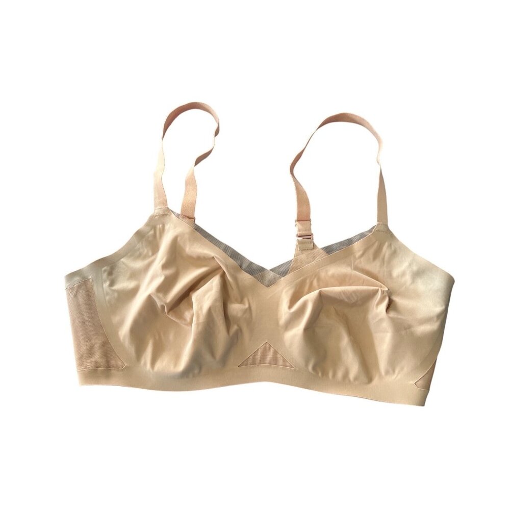 Honeylove Signature Wireless Bra 40C/D Nude Seamless Mesh Comfort Support